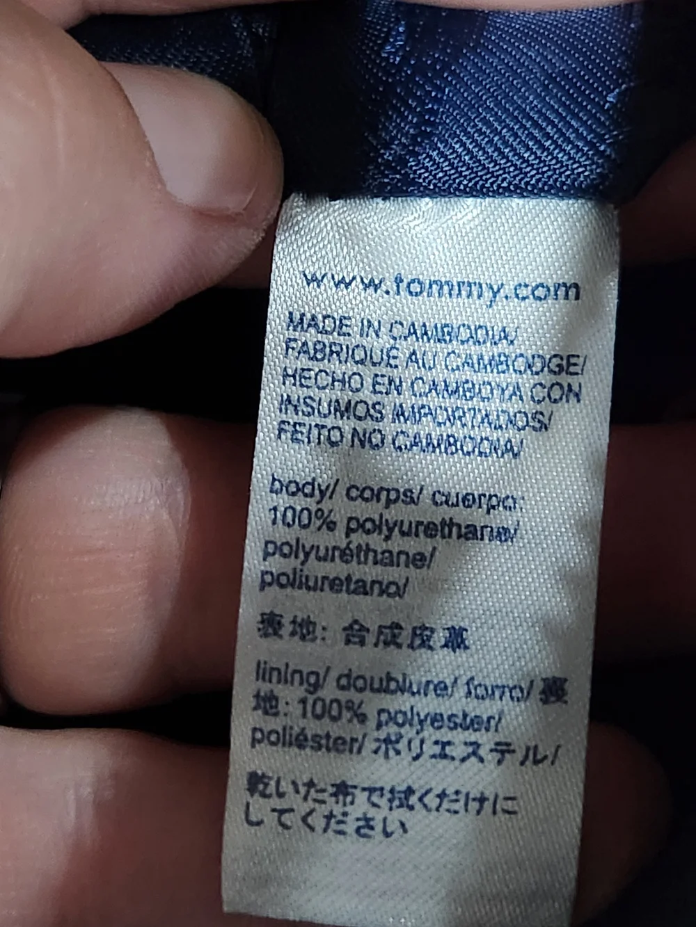 Tommy Hilfiger Dark Blue Pebbled Leather Mini Backpack